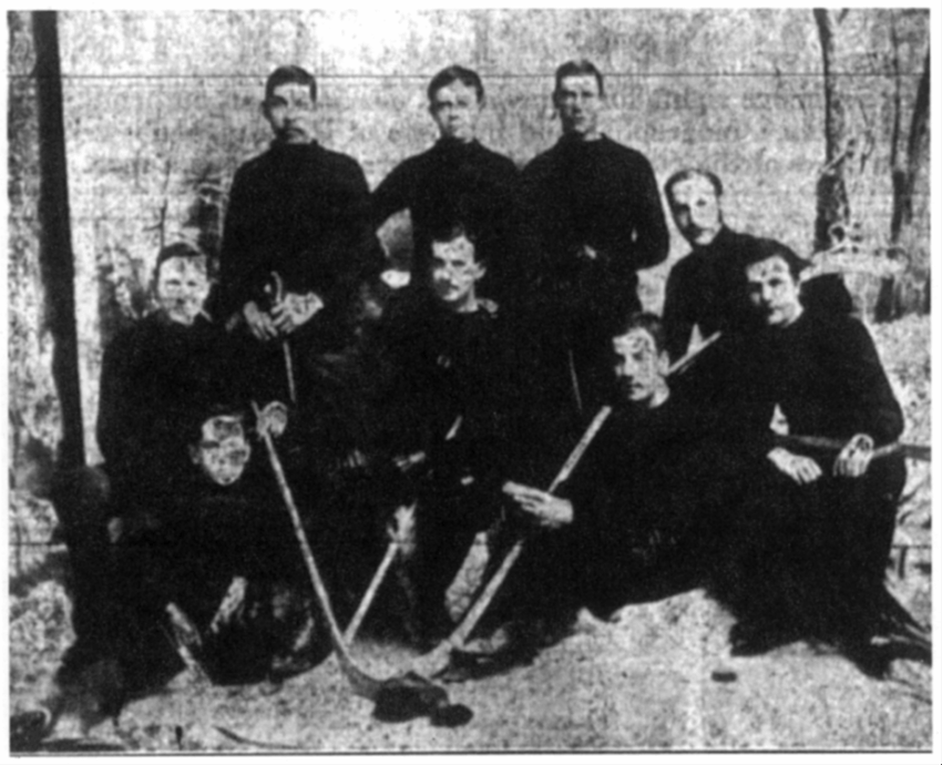 Photo of Ottawa’s first hockey team, the Ottawa Hockey Club, 1884